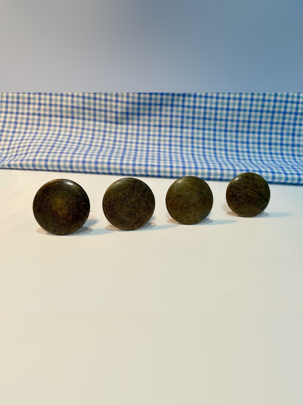 Set of 4 Rustic Bronze Cabinet Knobs / Drawer Pulls – Screws Included